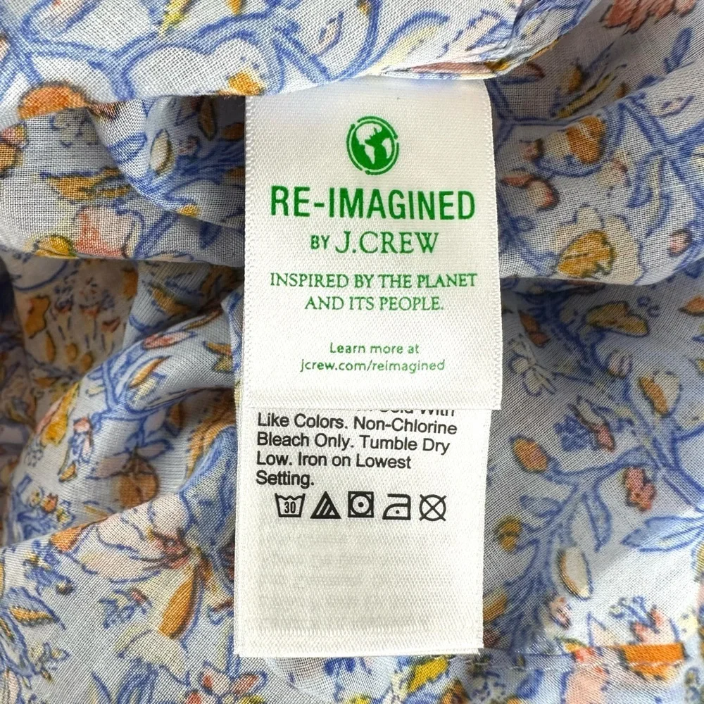 J. Crew Tunic Tie Waist Afternoon Floral Dress Beach Resort NWT